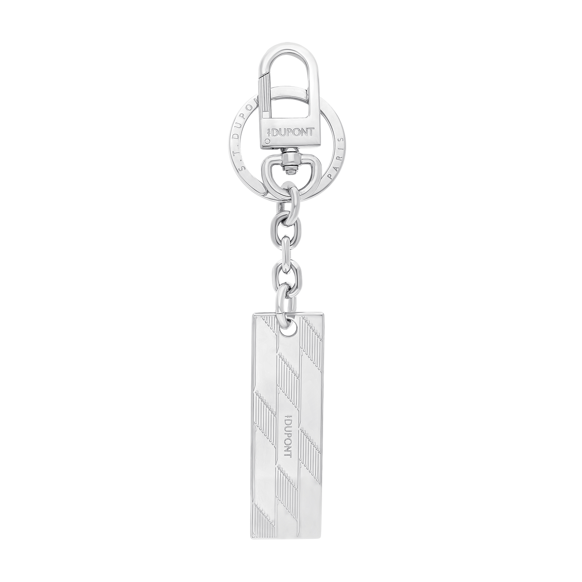 ST Dupont Accessories Schlüsselanhänger Monogram, Chrom, Ltd. Edt., Silver