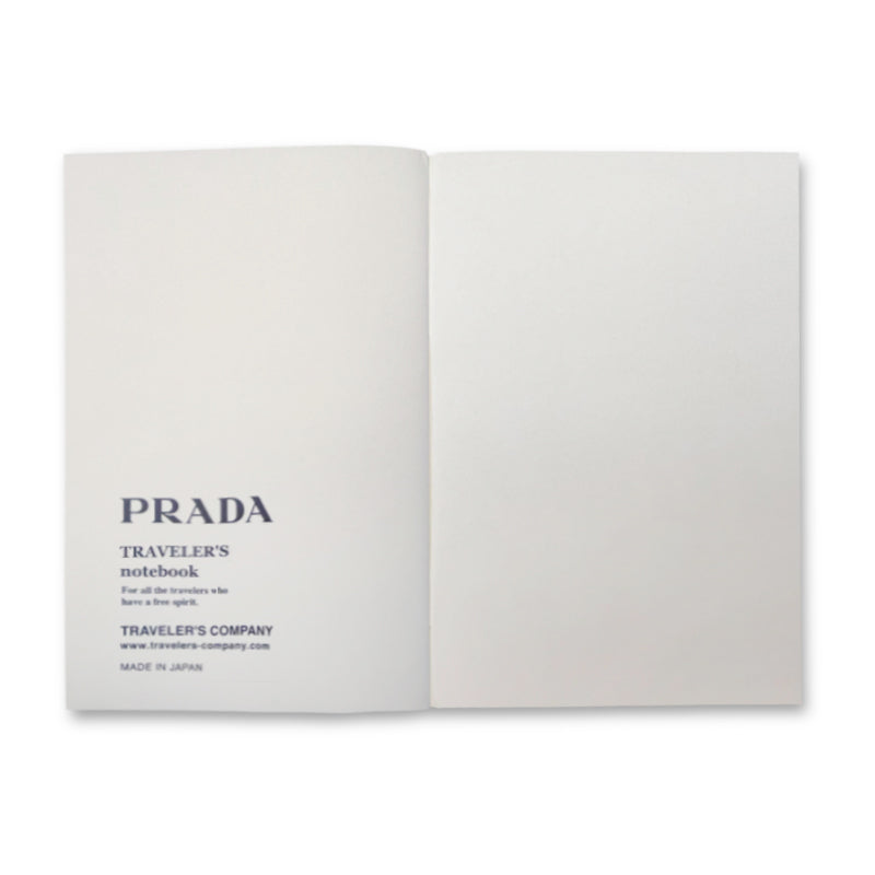PRADA Carnet de notes de rechange Travel Journal Blanc+Jaune