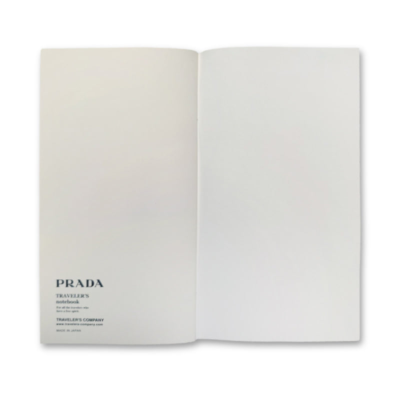 PRADA Carnet de notes de rechange Journal de voyage Bianco et Giallo