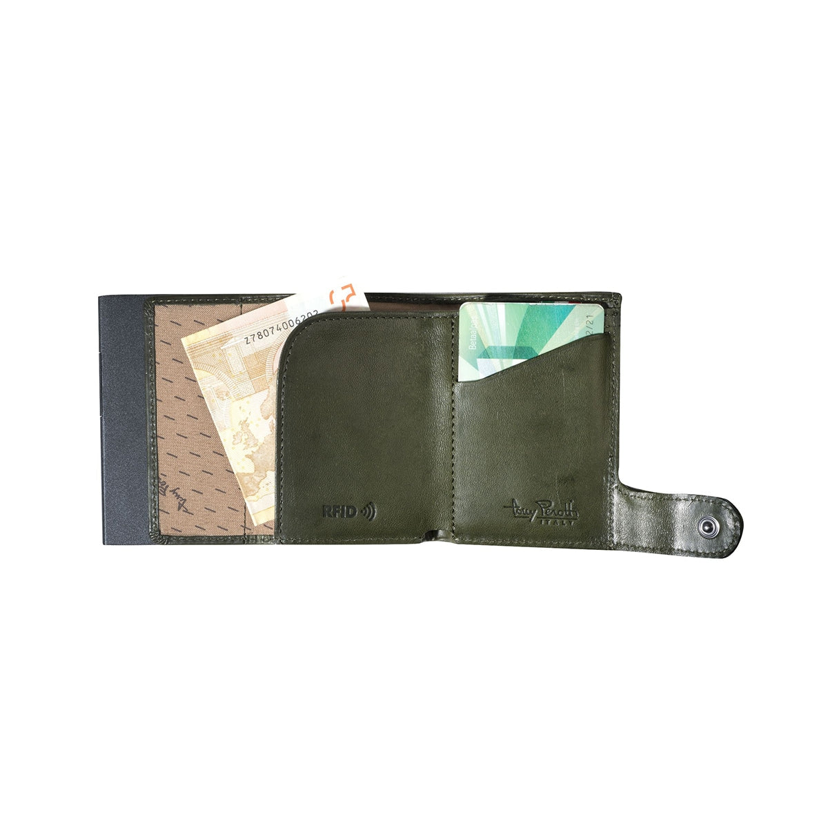 Tony Perotti, porte-cartes Furbo, vert