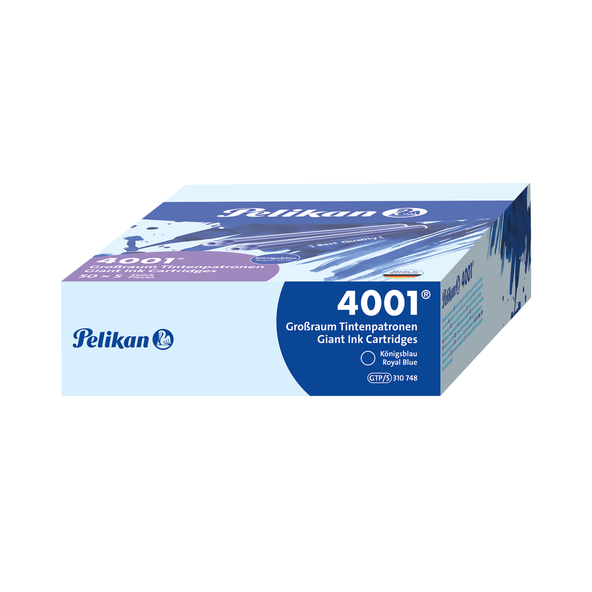 Cartucce d'inchiostro Pelikan 4001 GTP/5, Blu reale