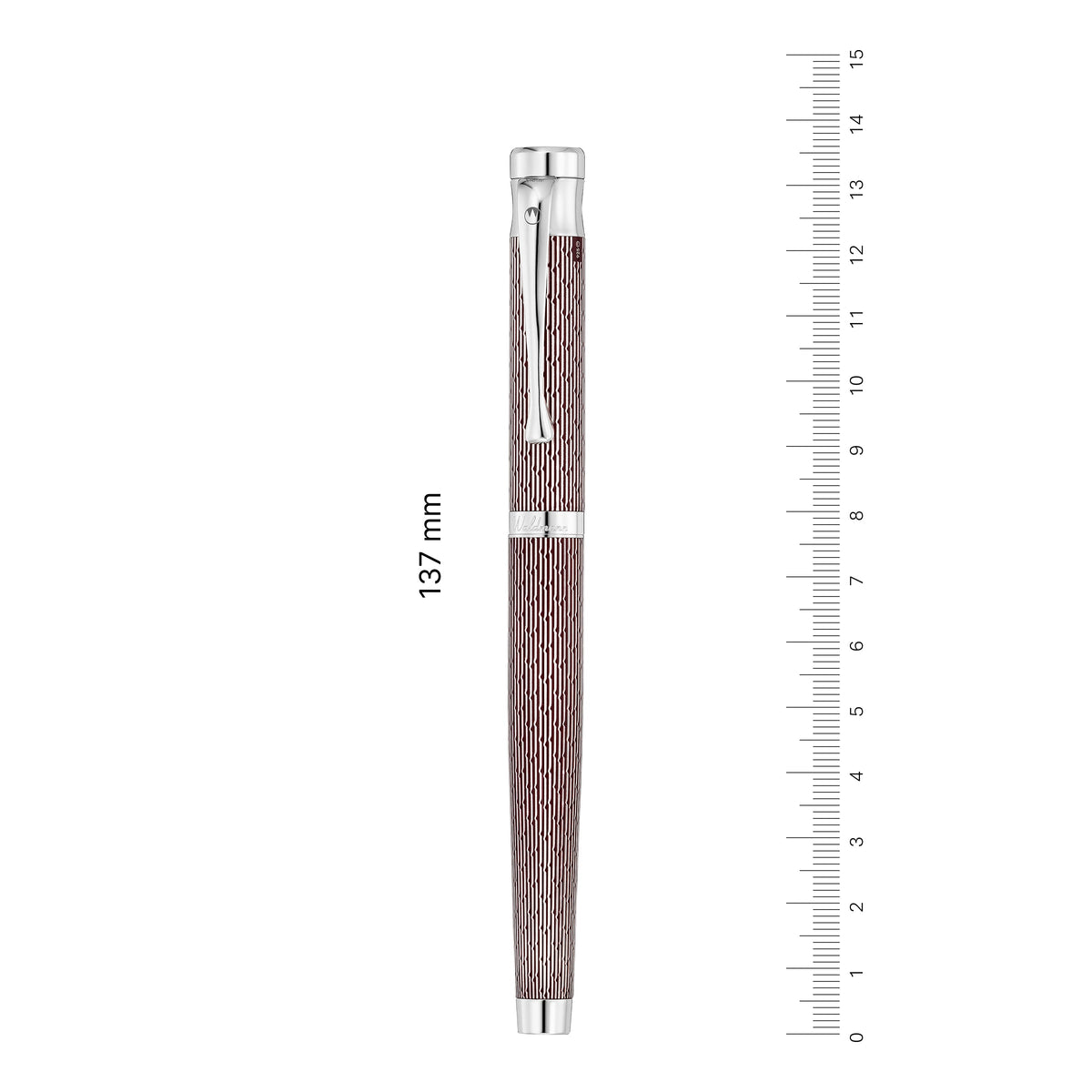 Waldmann, Stylo plume Tango, Imagination, guilloché, plume 18K, Rouge Bourgogne