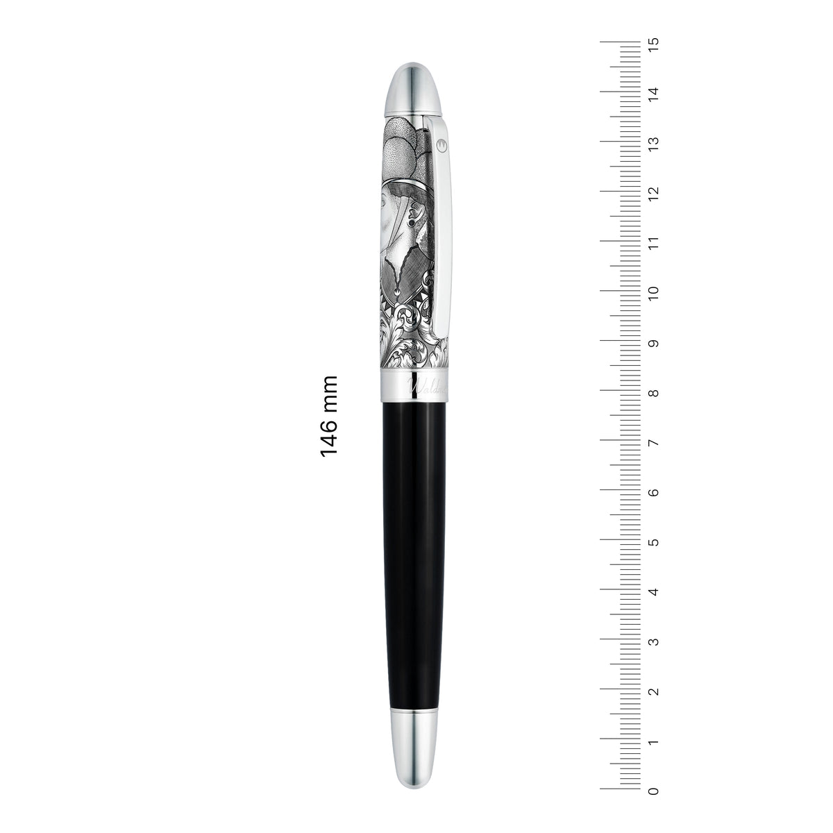 Penna stilografica Waldmann Legacy One argento, nero