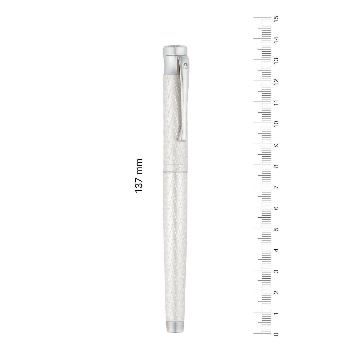 Penna stilografica Waldmann Aura Day, argento, argento satinato