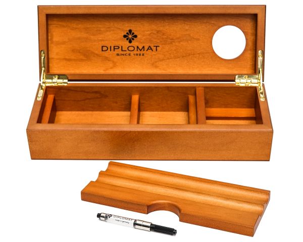 Custodia in legno Diplomat per strumenti da scrittura ciliegio