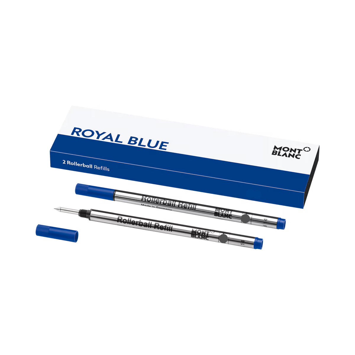Montblanc, ricarica per roller, Royal Blue, 2 ricariche
