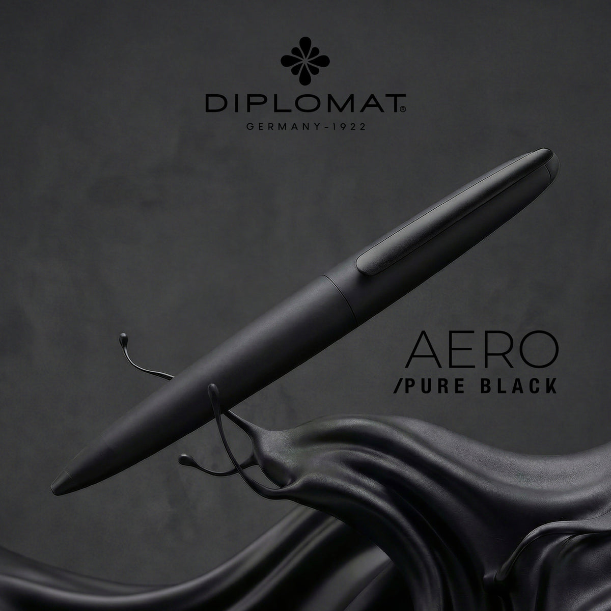 Diplomat, stylo bille Aero, Pure Black