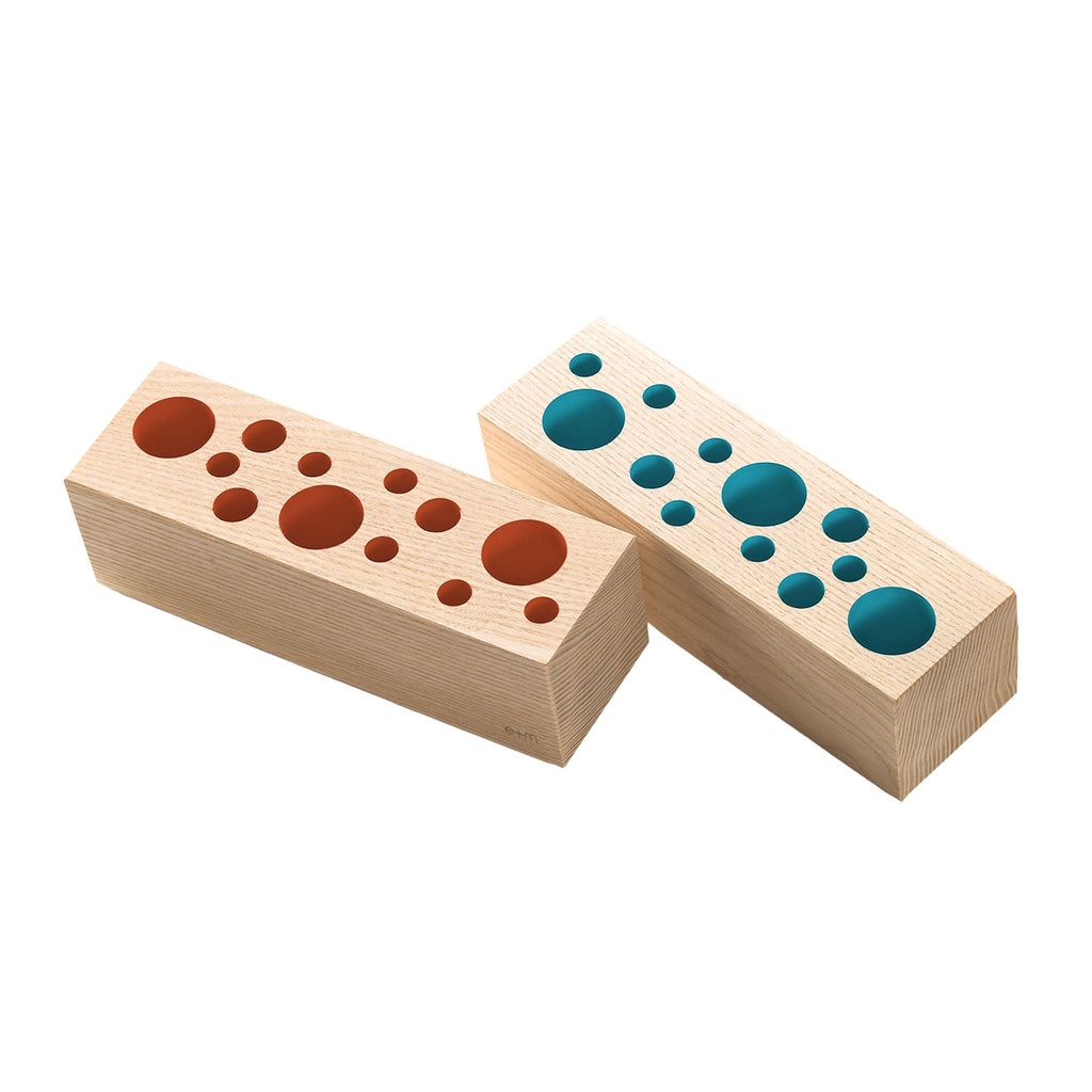 e+m Holzprodukte GmbH Büro-Accessoires BRIXXS DOTS Lackierung, eisblau