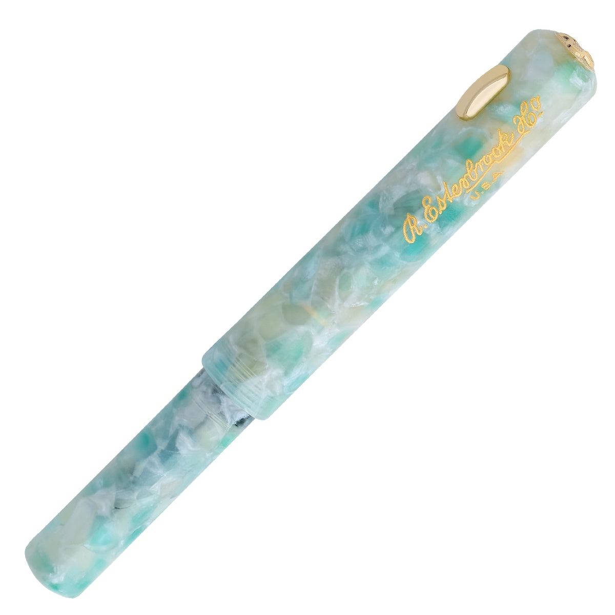 Stylo plume Esterbrook Niblet or, plume JoWo #6, Sea Glass