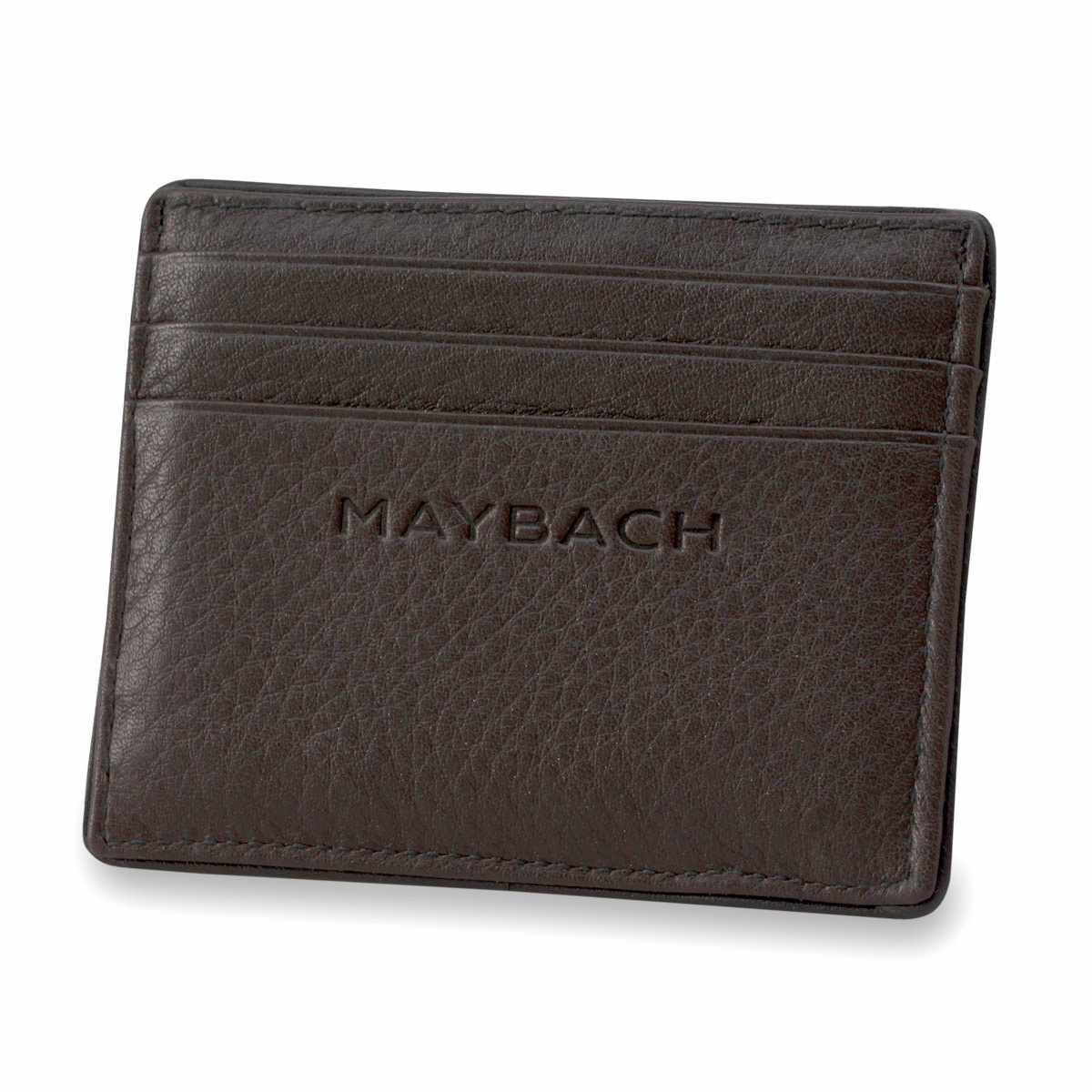 Portacarte di credito Maybach The Realm II Flat, 5 scomparti per carte, color marrone espresso