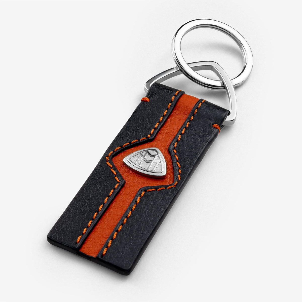 Portachiavi Maybach The Key Moment II in pelle, nero/arancione