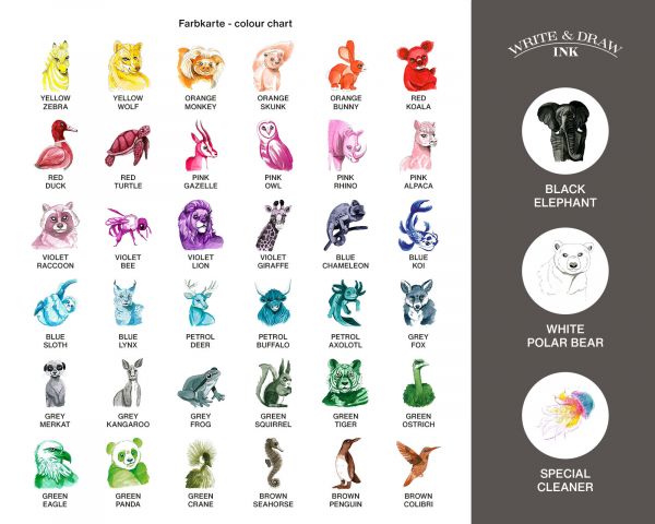 Inchiostro per scrittura e disegno Octopus Write & Draw 356 Grey Fox Grigio