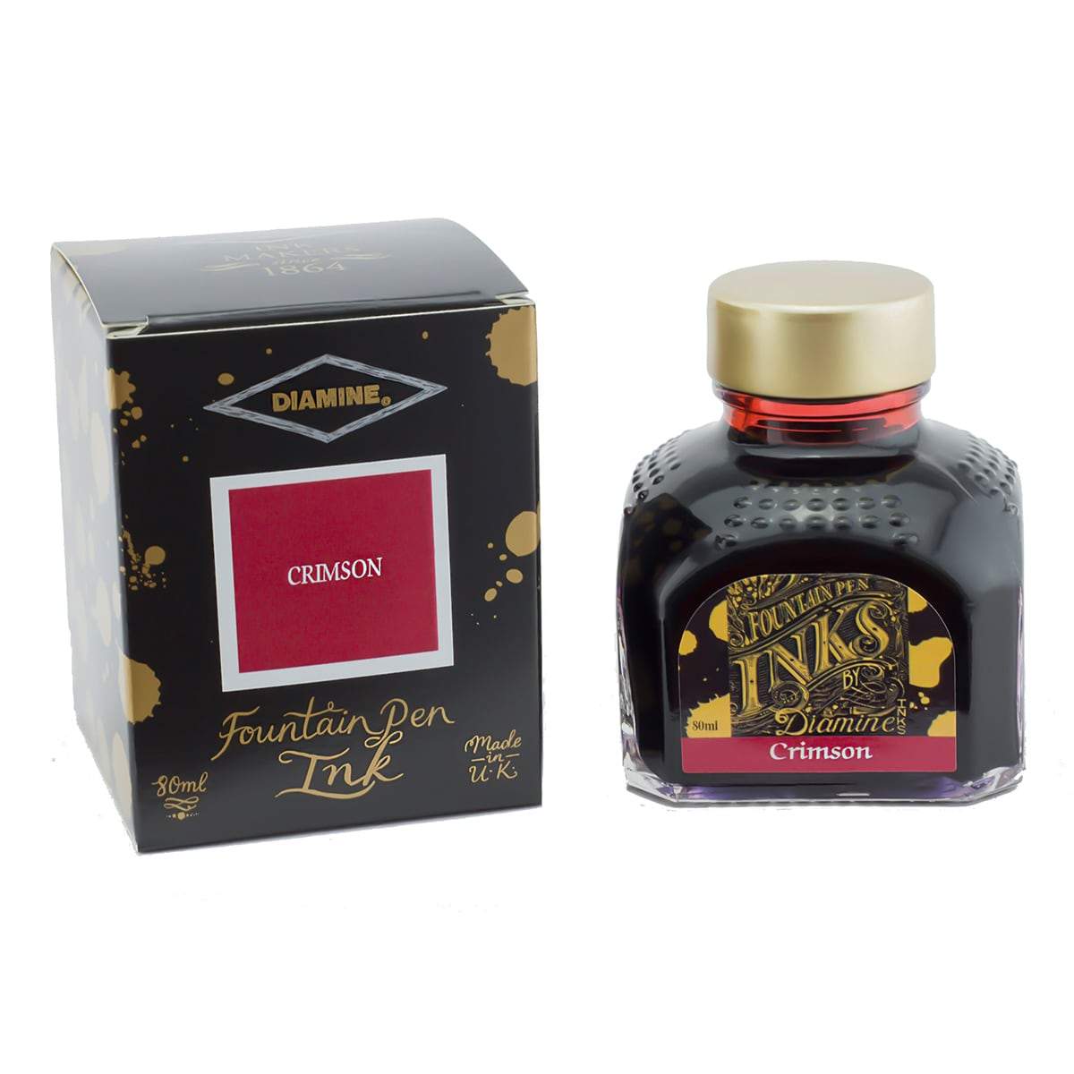 Diamine, Tintenglas, 80 ml, Crimson-1
