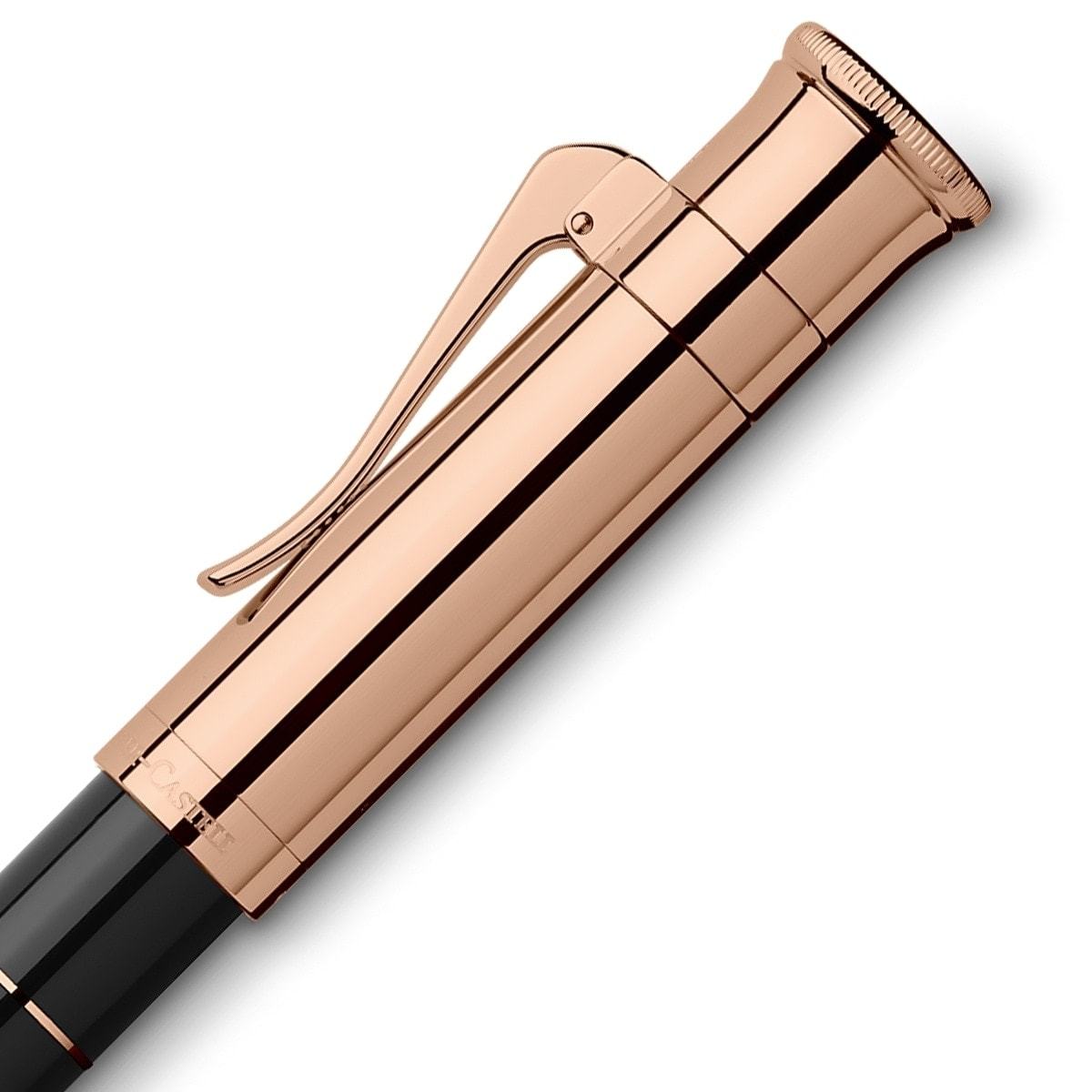 Graf von Faber-Castell, Tintenroller, Classic Anello, Roségold, Schwarz-3