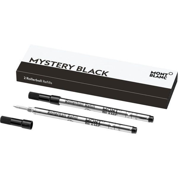 Montblanc, Recharge Rollerball, Mystery Black, 2 recharges