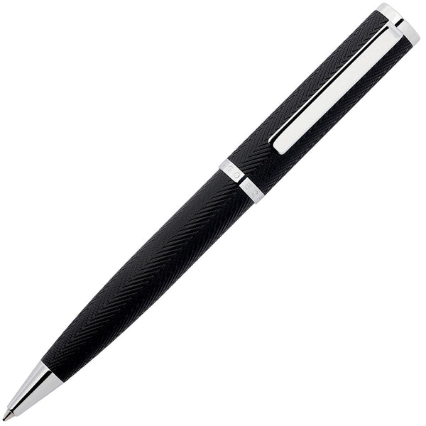 HUGO BOSS, Stylo-bille Formation Herringbone, chrome