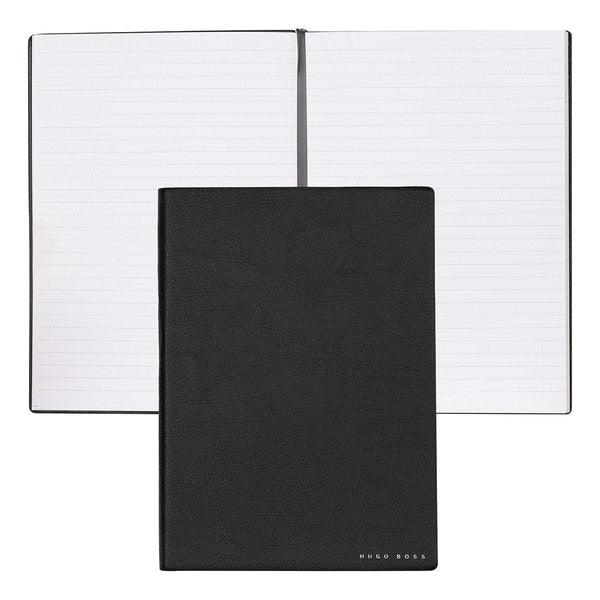 HUGO BOSS, Carnet Essential Storyline, A5 ligné blanc, noir