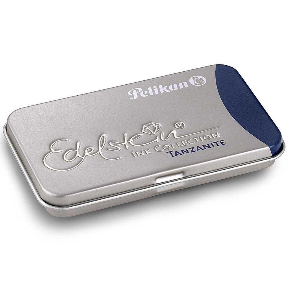 Pelikan, Tintenpatronen, Edelstein Tinte GTP/6 Tanzanite im Metalletui-1