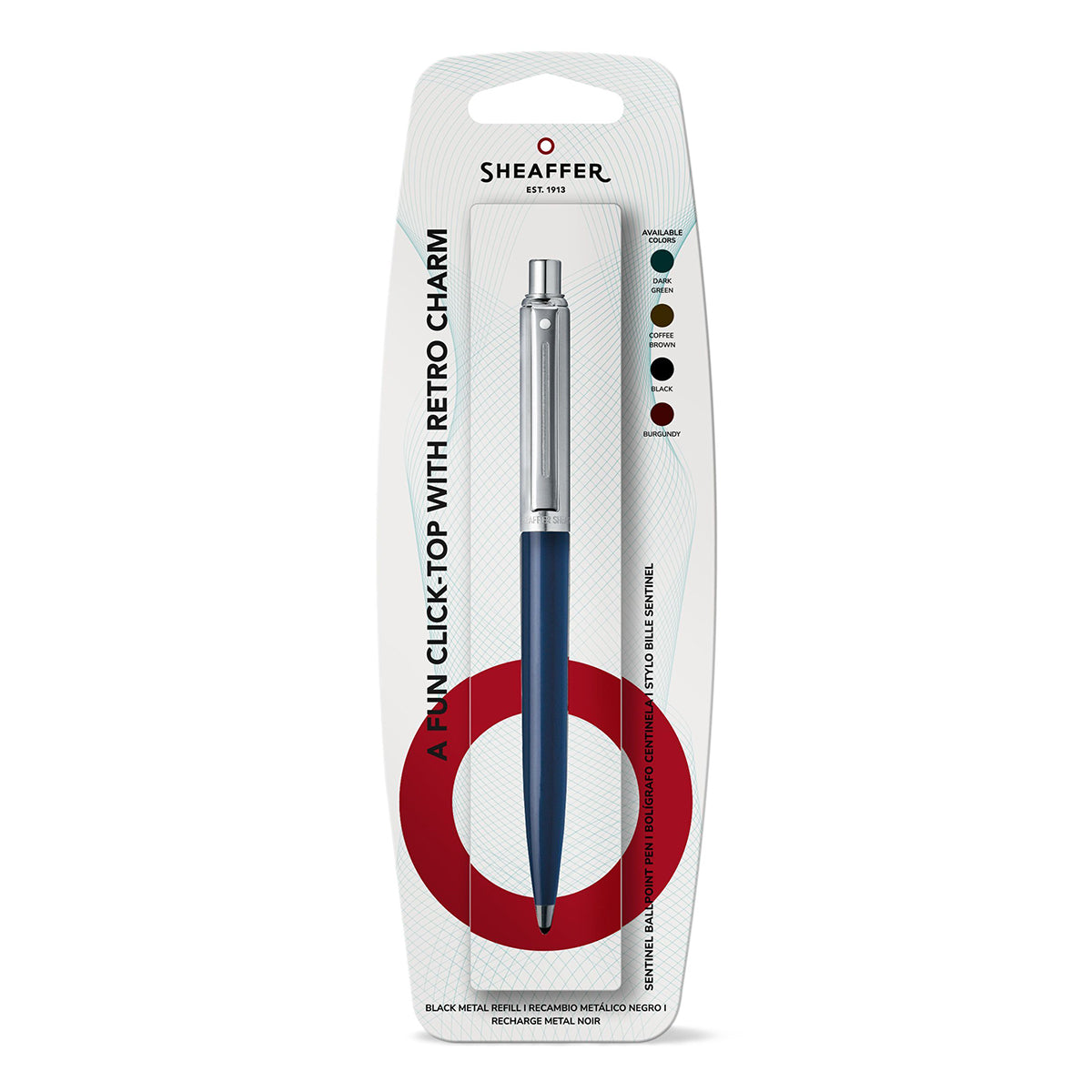 Sheaffer Stylo Bille Sentinel Chrome, Bleu