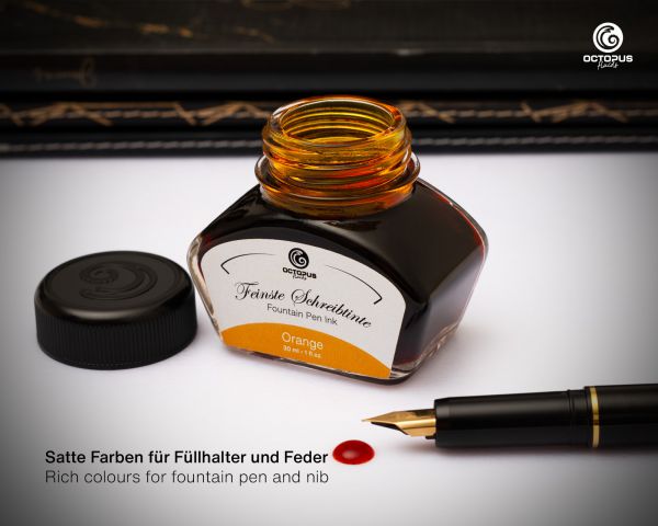 Inchiostro per penna stilografica Octopus Fluids Classic Orange con converter