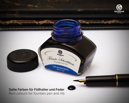 Inchiostro per penna stilografica Octopus Fluids Classic blu oltremare con convertitore
