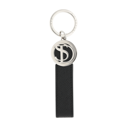 ST Dupont Accessories Schlüsselanhänger Iconic, Palladium, Schwarz