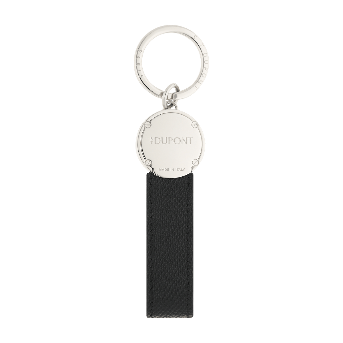 ST Dupont Accessories Schlüsselanhänger Iconic, Palladium, Schwarz