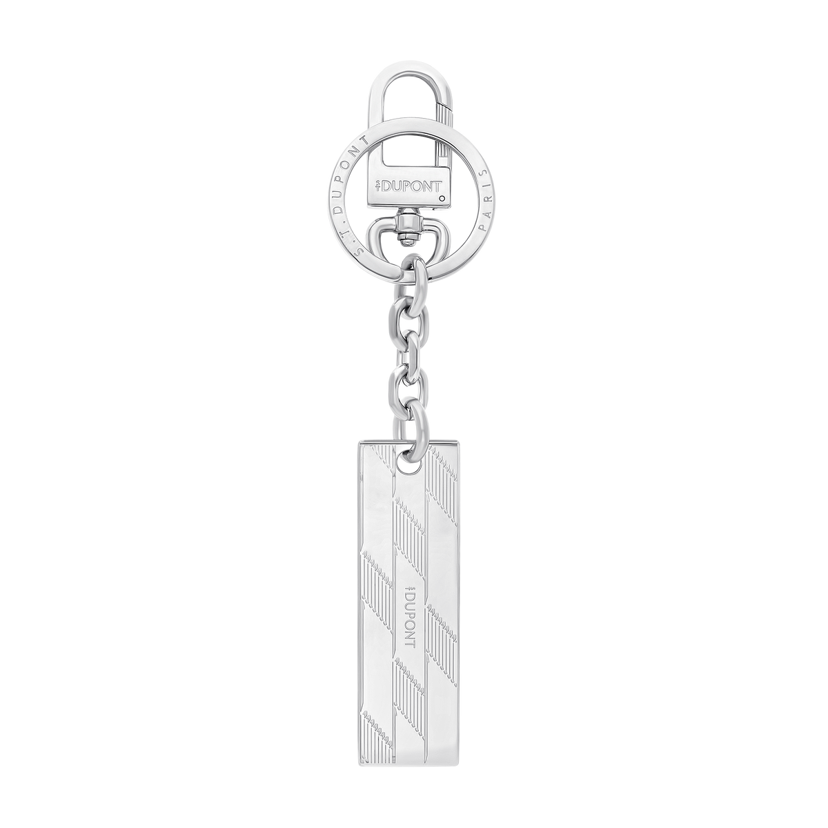 ST Dupont Accessories Schlüsselanhänger Monogram, Chrom, Ltd. Edt., Silver