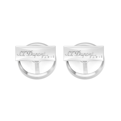 ST Dupont Accessories Manschettenknopf Cufflinks, Palladium, Ltd. Edt., Blau