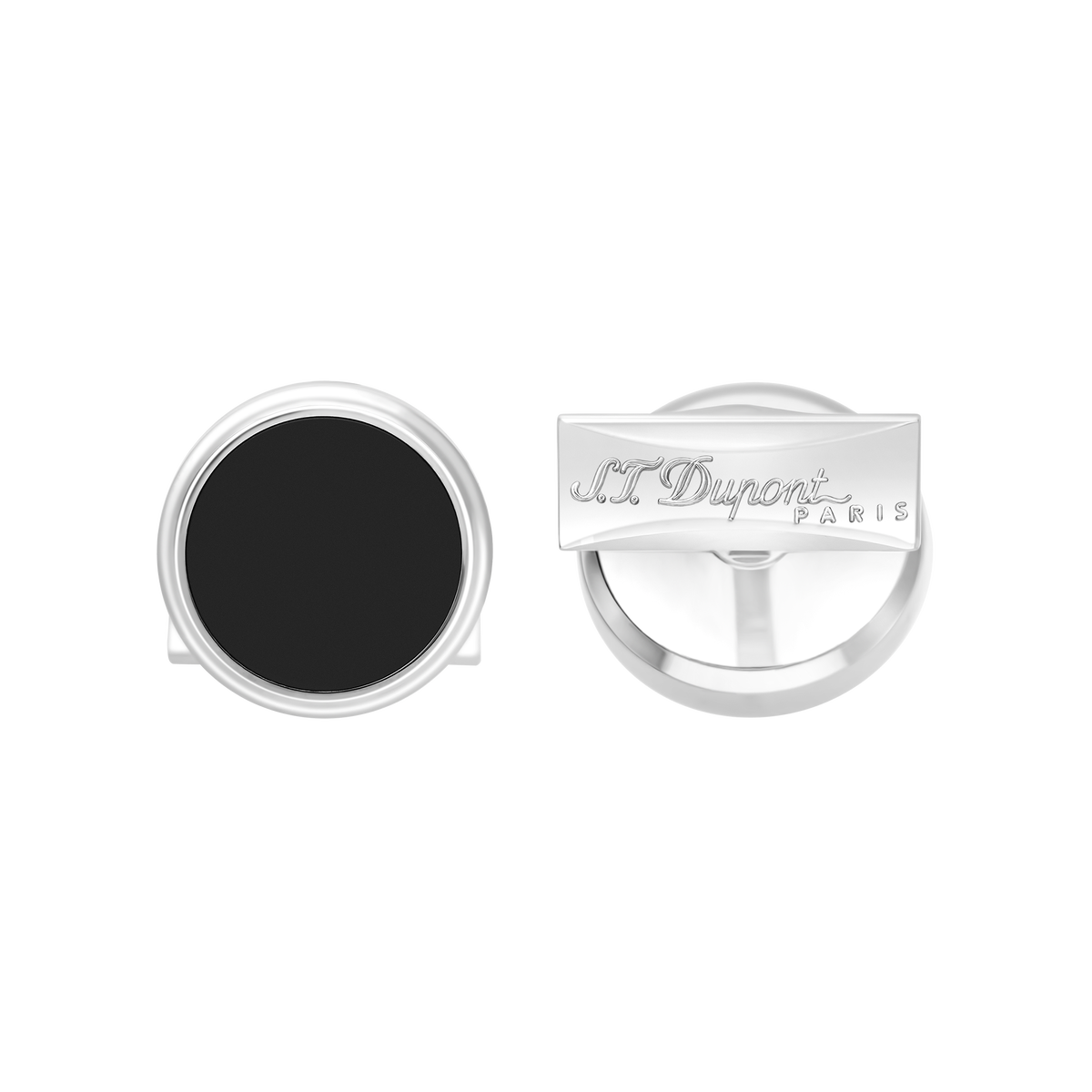 ST Dupont Accessories Manschettenknopf Cufflinks, Palladium, Ltd. Edt., Silver