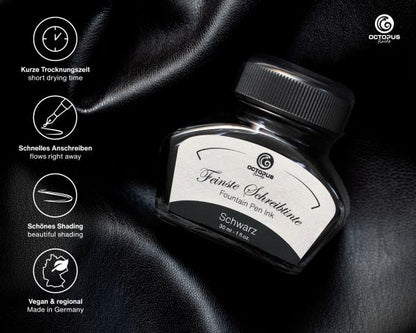 Octopus Fluids Schreibtinte Classic Schreibtinten Schwarz mit Konverter