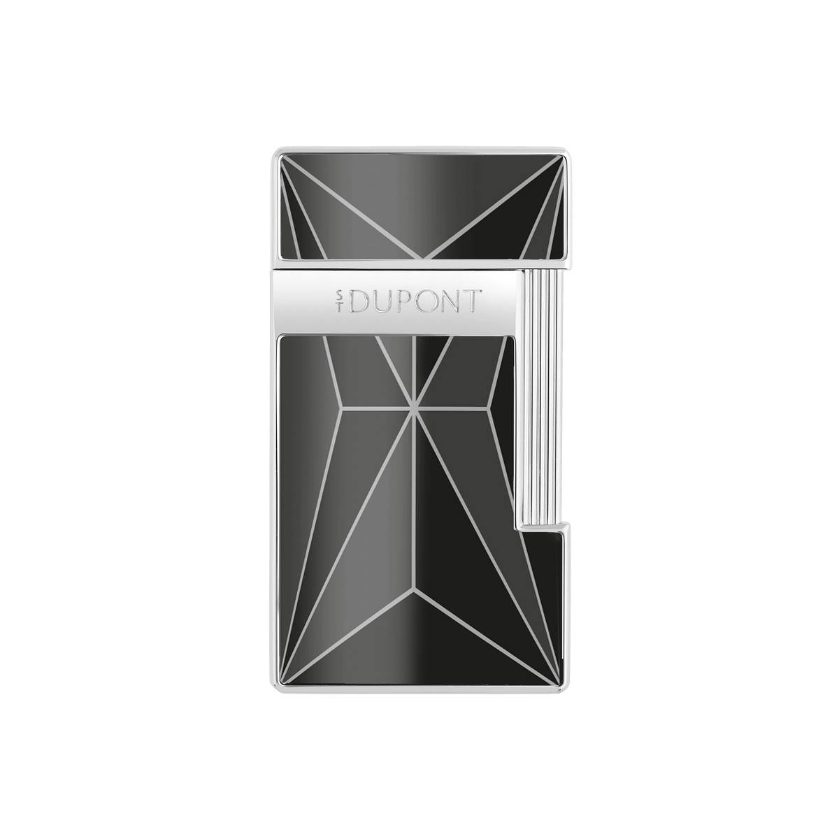ST Dupont Feuerzeug Slimmy Fire X, Palladium, Ltd. Edt., Schwarz