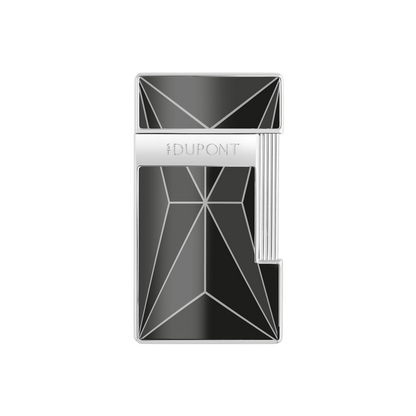 ST Dupont Feuerzeug Slimmy Fire X, Palladium, Ltd. Edt., Schwarz