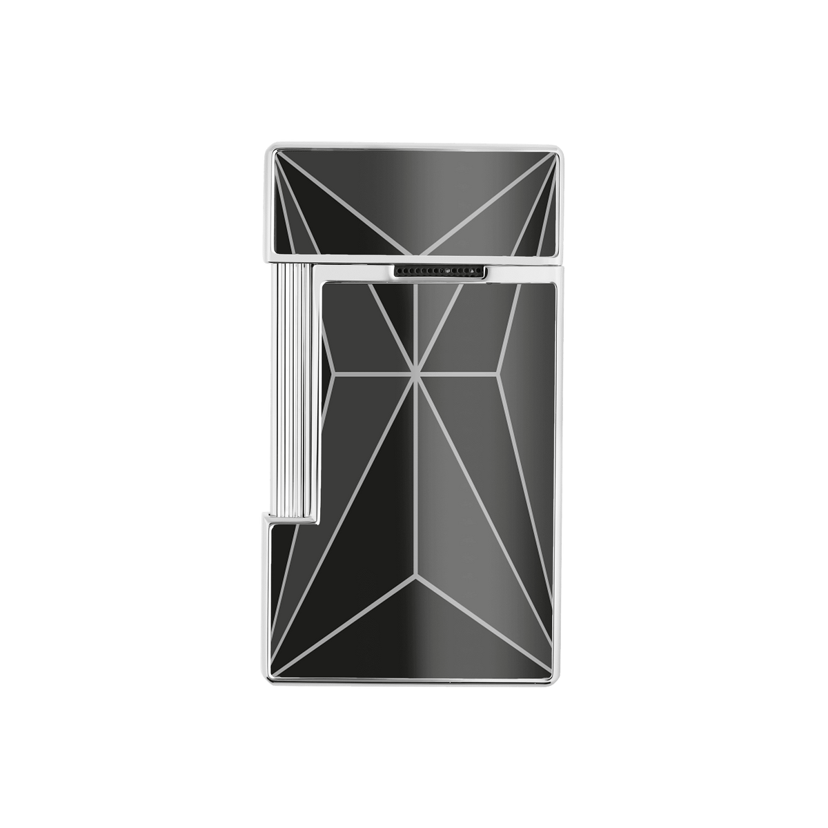 ST Dupont Feuerzeug Slimmy Fire X, Palladium, Ltd. Edt., Schwarz
