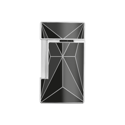 ST Dupont Feuerzeug Slimmy Fire X, Palladium, Ltd. Edt., Schwarz
