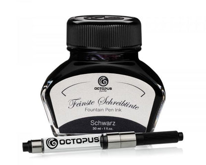 Octopus Fluids Schreibtinte Classic Schreibtinten Schwarz mit Konverter