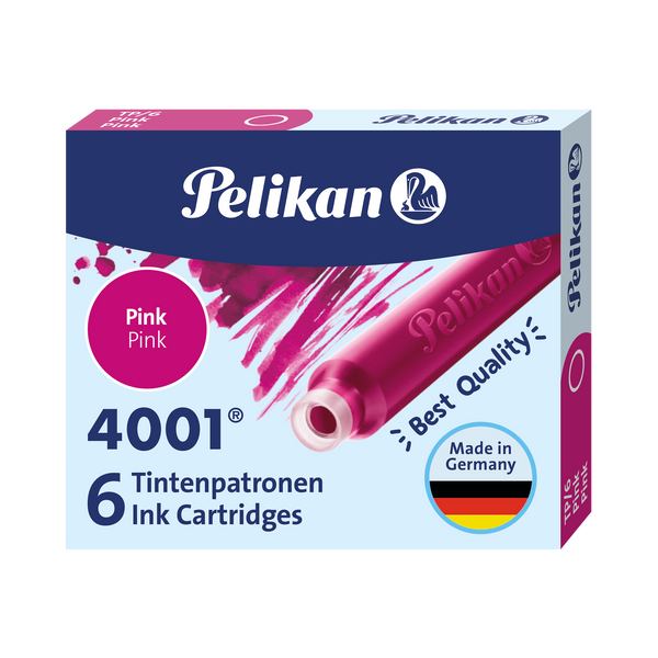 Pelikan, cartouches d'encre 4001 TP/6, rose