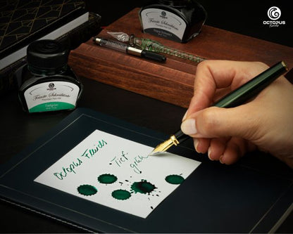 Inchiostro stilografico Octopus Fluids collezione Classic verde profondo con converter