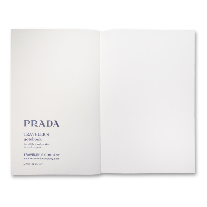 PRADA Ricarica taccuino Travel Journal Nero+Bianco