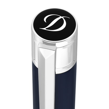 Penna a sfera ST Dupont Initial D Initial, palladio, edizione limitata, blu scuro