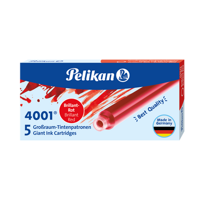Cartucce d'inchiostro Pelikan 4001 GTP/5, Rosso brillante
