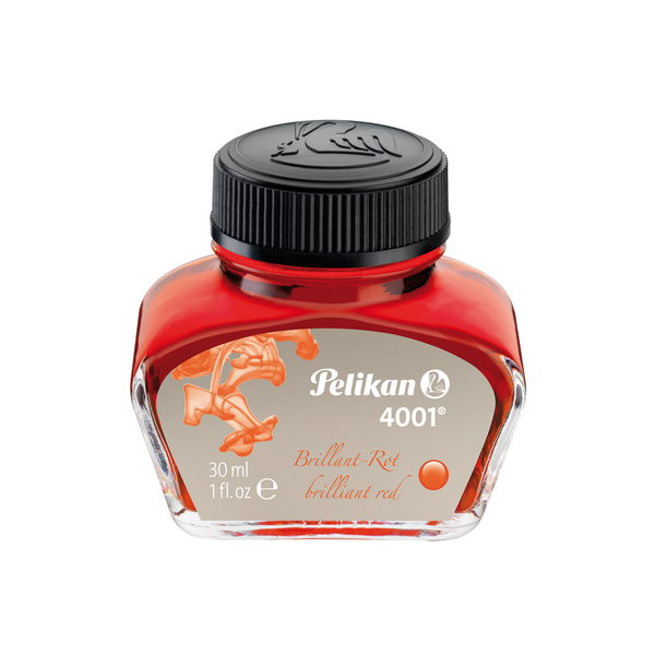 Inchiostro Pelikan, 4001, rosso brillante, 30 ml