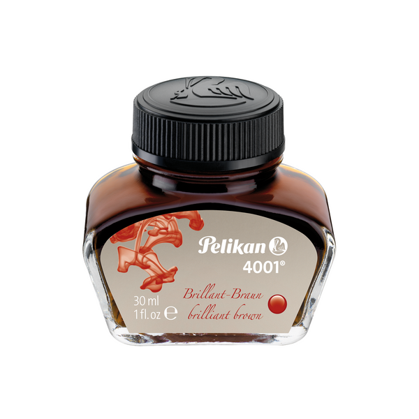 Inchiostro Pelikan, 4001, Marrone brillante, 30 ml