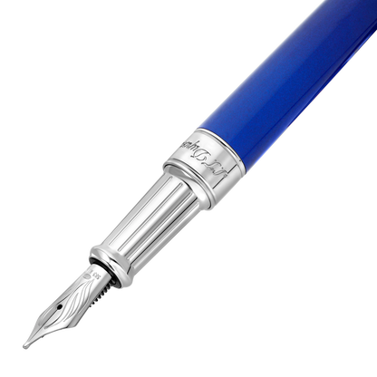 ST Dupont Stylo-plume Ligne D Eternity Eternity, Palladium, Bleu Indigo