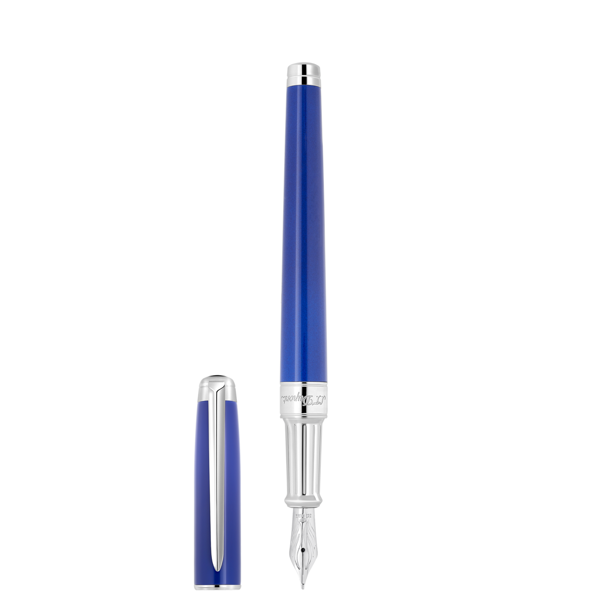 ST Dupont Stylo-plume Ligne D Eternity Eternity, Palladium, Bleu Indigo