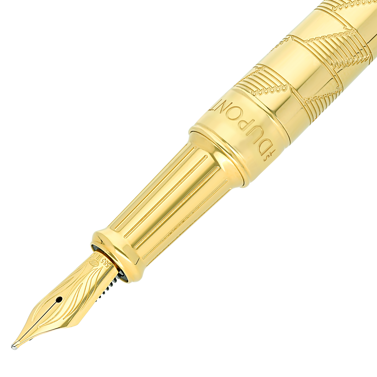 Stylo plume S.T. Dupont Ligne D Eternity Monogram, Édition Limitée, Doré