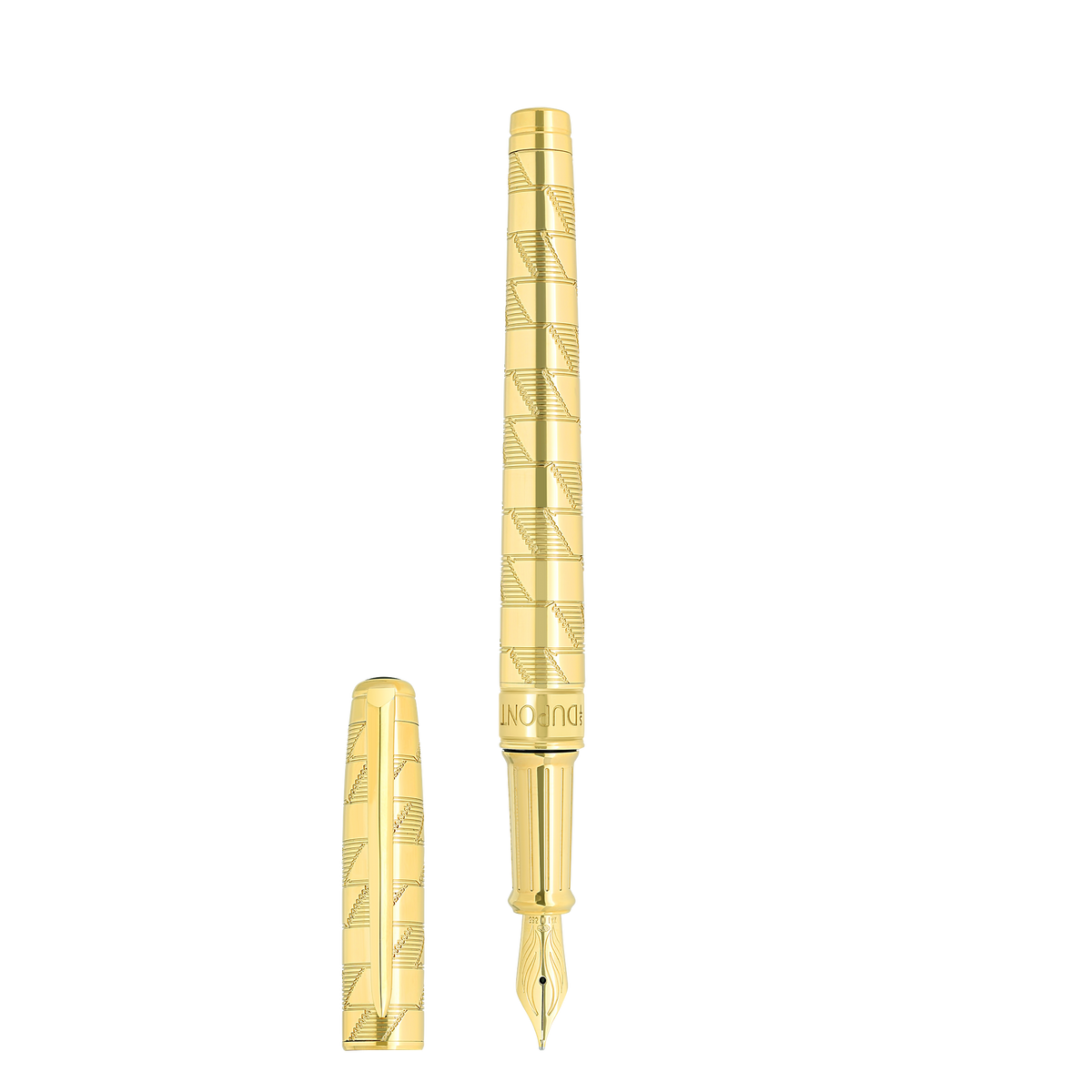 Stylo plume S.T. Dupont Ligne D Eternity Monogram, Édition Limitée, Doré