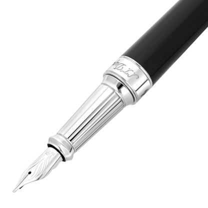 ST Dupont Füllfederhalter Line D Eternity Eternity, Palladium, Schwarz