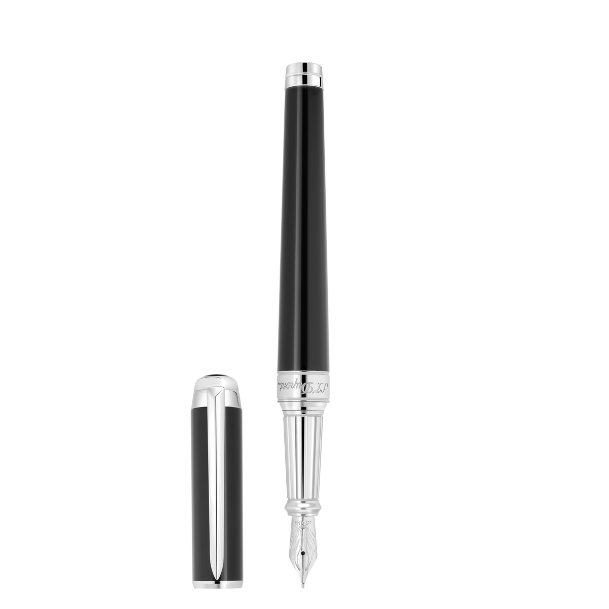 ST Dupont Füllfederhalter Line D Eternity Eternity, Palladium, Schwarz