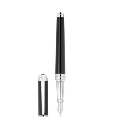 ST Dupont Füllfederhalter Line D Eternity Eternity, Palladium, Schwarz